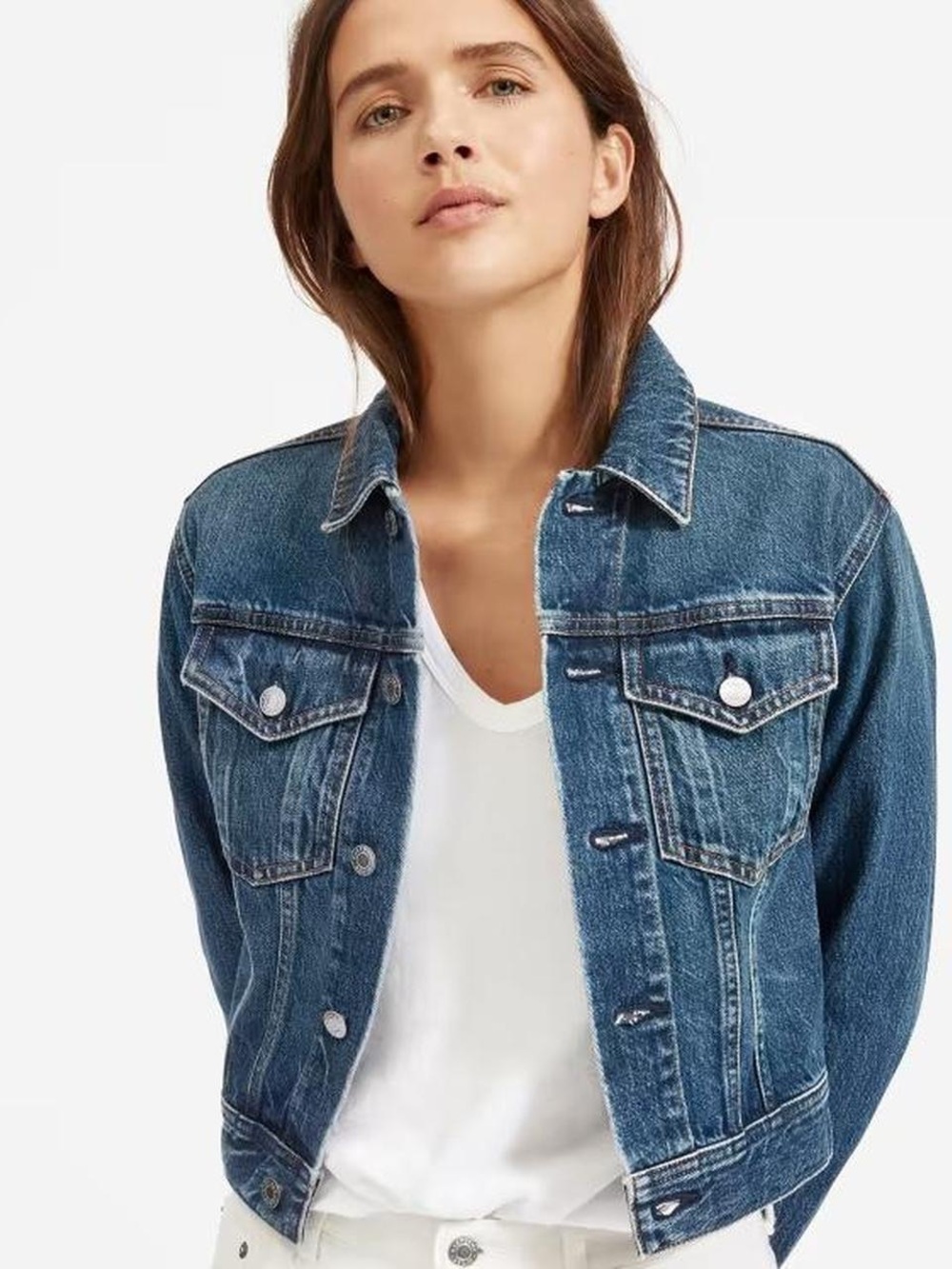EVERLANE The Shrunken Denim Jacket